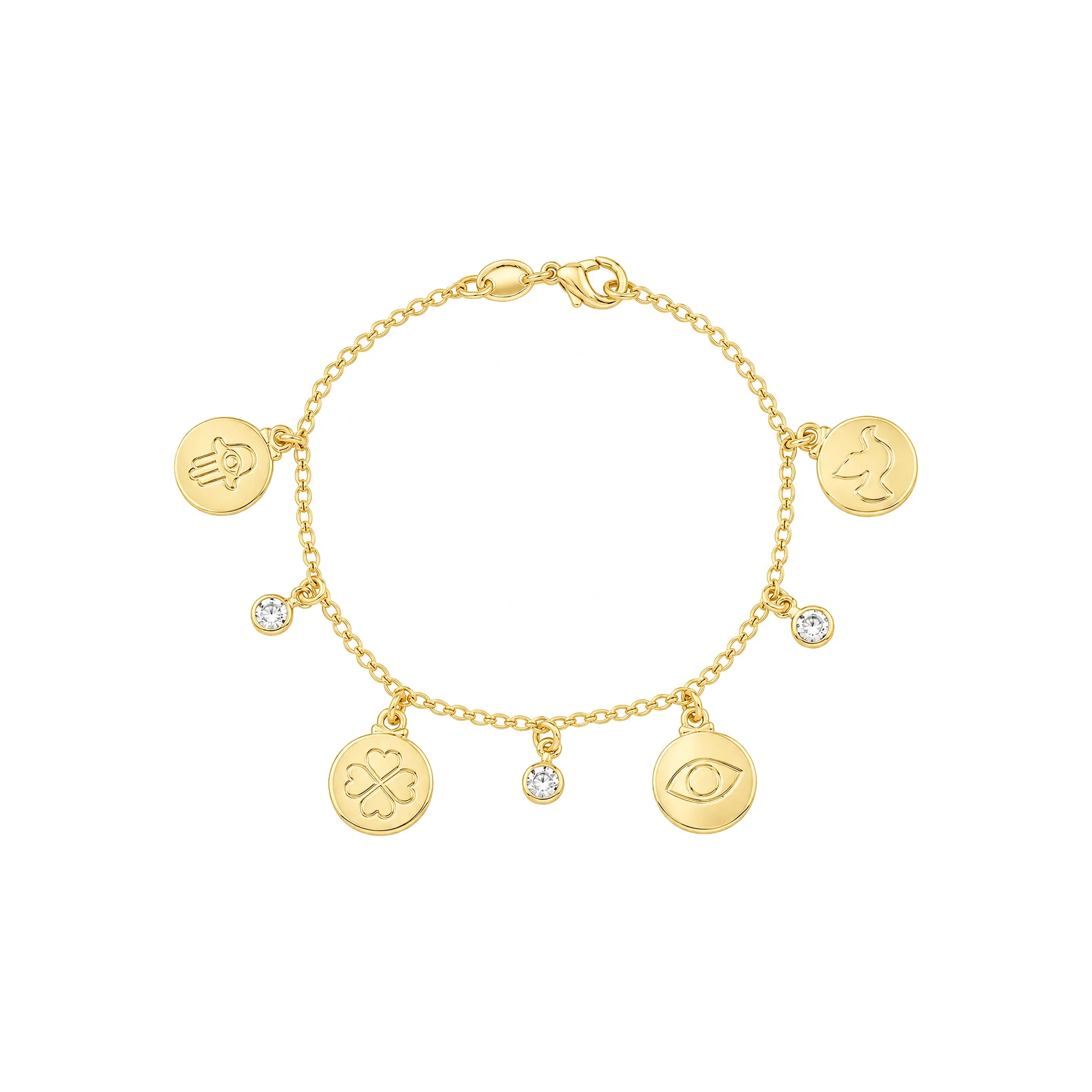 Pulseira Dourada Medalhas de São Bento