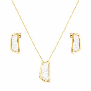 colar dourado minimalista de elos finos