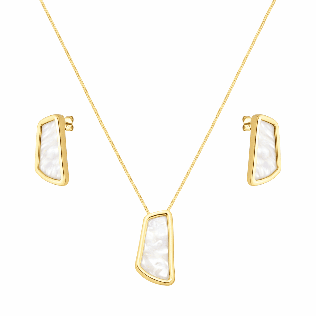 colar dourado minimalista de elos finos